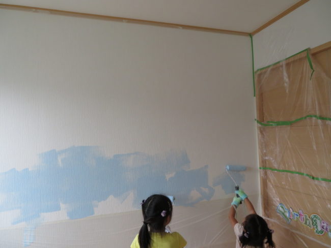 【ＤＩＹ】こどもと一緒にペンキ塗りに挑戦してみた！かわいい子供部屋を作りたい♪